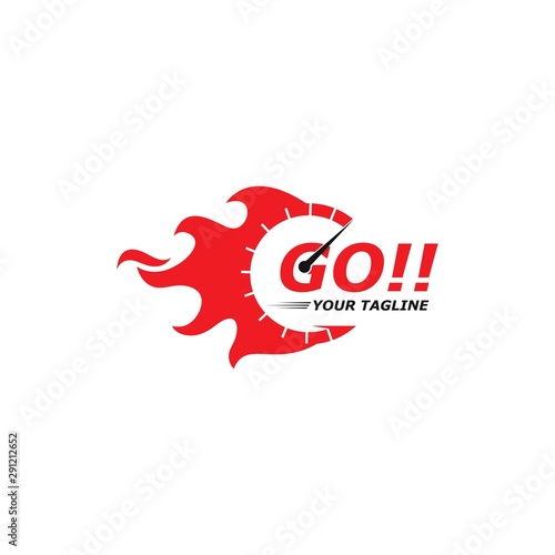 Goo !! speed faster icon illustration concept design 