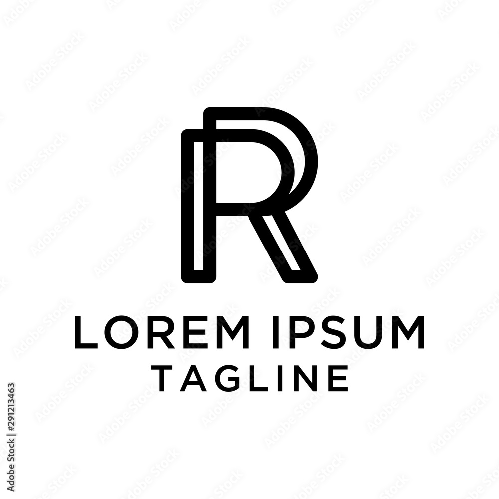 Obraz premium initial letter logo R, logo template
