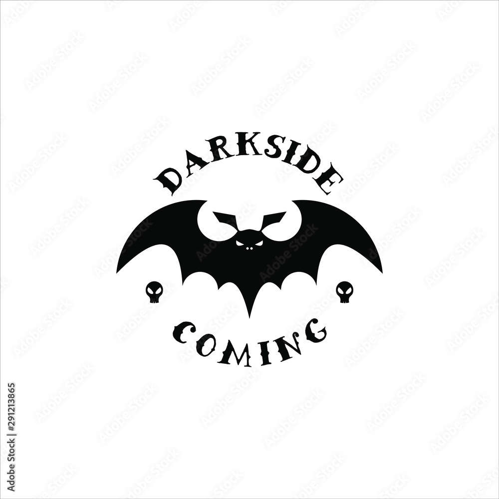 halloween event logo simple fun round badge emblem of black bat party design idea halloween event logo simple fun round badge emblem of black bat party design idea