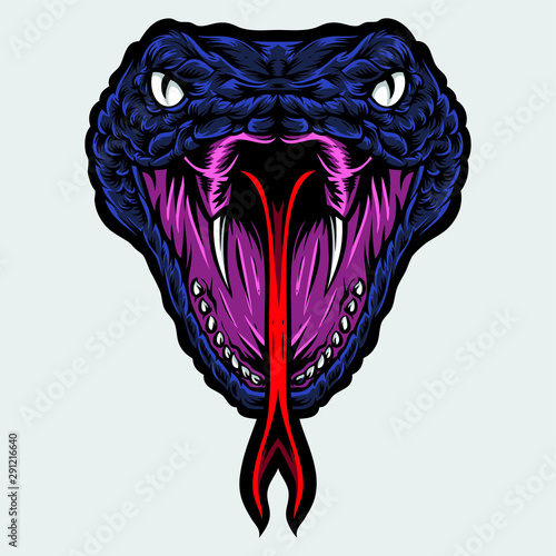 poison snake vector head artwork