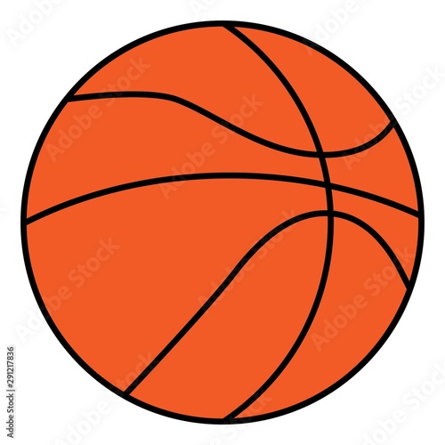 basketball icon on white background, vector symbol