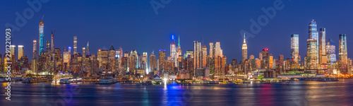 New York City Manhattan buildings skyline evening 2019 September
