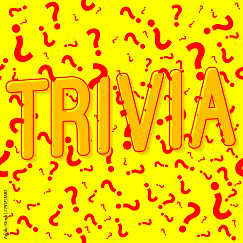 Trivia poster design template, game banner, vector illustration