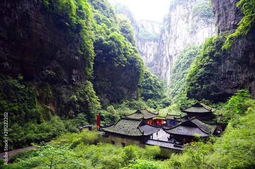 The Three Natural Bridges in Xiannushan Town .They lie within the Wulong Karst National Geology Park.UNESCO World Heritage 