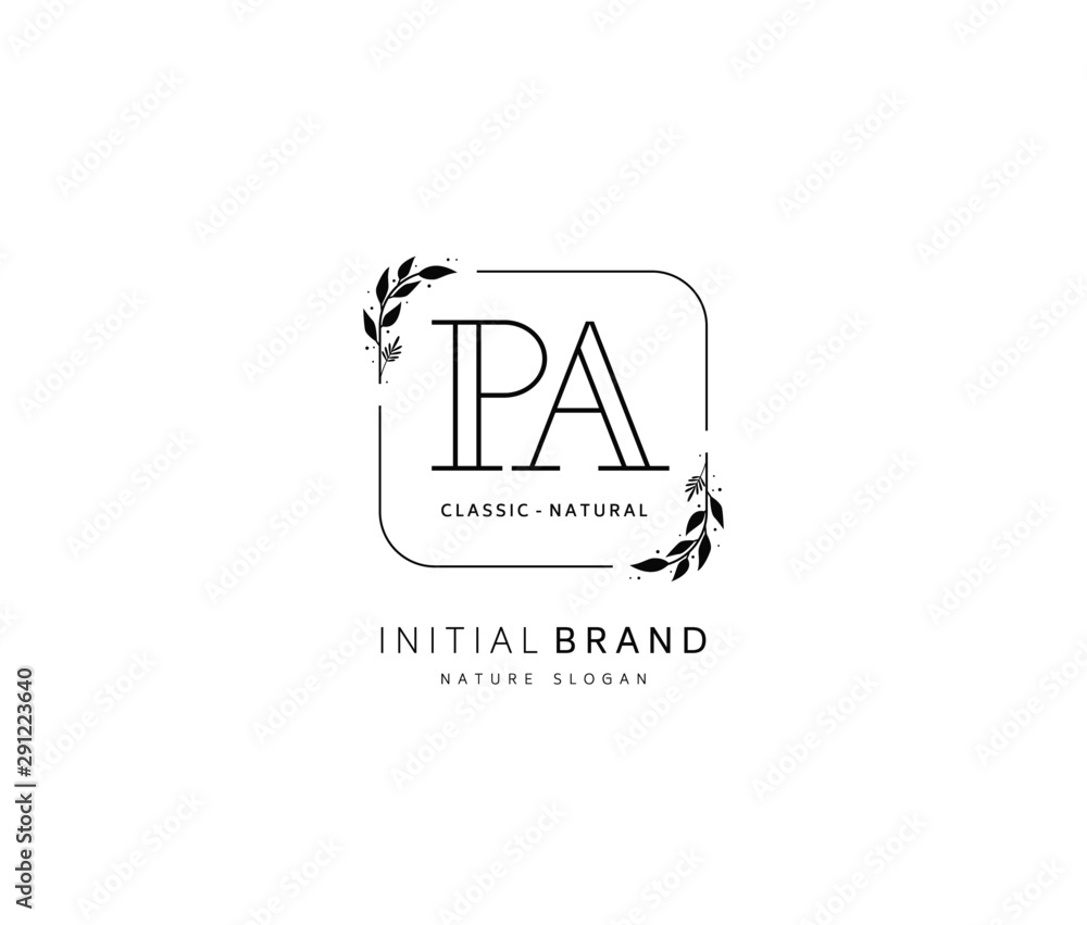 P A PA Beauty vector initial logo, handwriting logo of initial signature, wedding, fashion, jewerly, boutique, floral and botanical with creative template for any company or business. P A PA Beauty vector initial logo, handwriting logo of initial signature, wedding, fashion, jewerly, boutique, floral and botanical with creative template for any company or business.