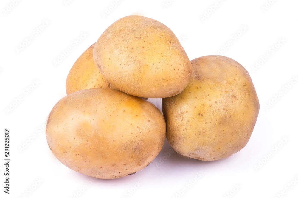 Organic Potato Isolated On White Organic Potato Isolated On White