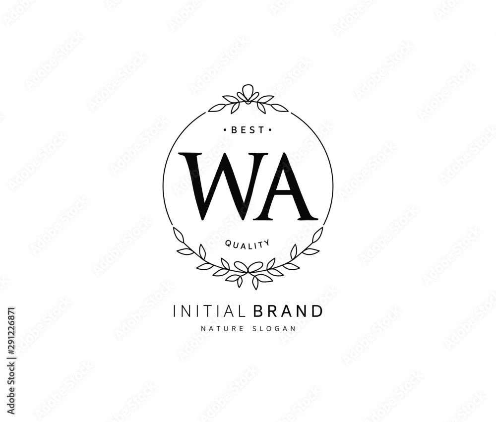 W A WA Beauty vector initial logo, handwriting logo of initial signature, wedding, fashion, jewerly, boutique, floral and botanical with creative template for any company or business. W A WA Beauty vector initial logo, handwriting logo of initial signature, wedding, fashion, jewerly, boutique, floral and botanical with creative template for any company or business.