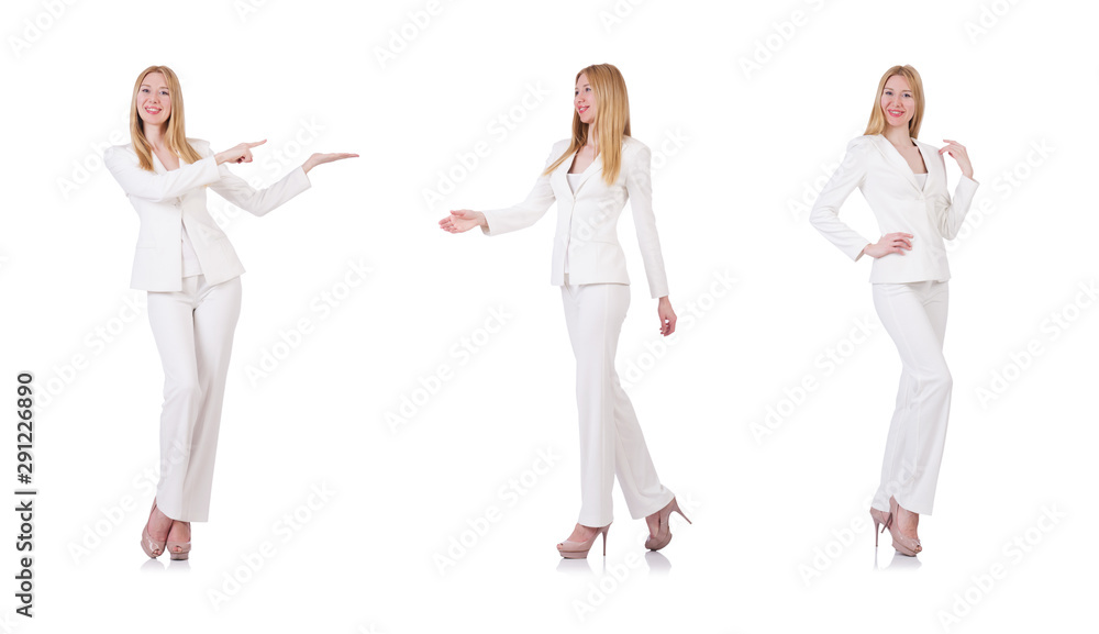 Elegant blond businesslady isolated on white Elegant blond businesslady isolated on white