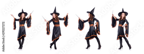 Witch isolated on the white background