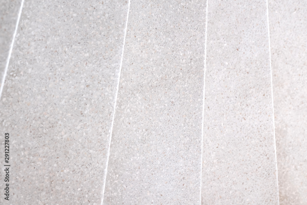 Fototapeta premium Stairs Terrazzo polished stone walkway and floor, pattern and color surface marble and granite stone, material for decoration background texture, interior design. selective focus.