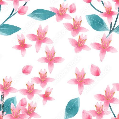 Sakura flower seamless pattern