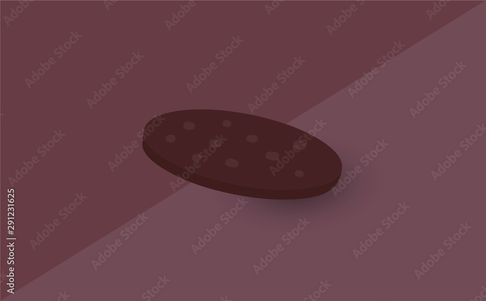 Biscuit icon. Biscuit vector icon for web design isolated on colorful background