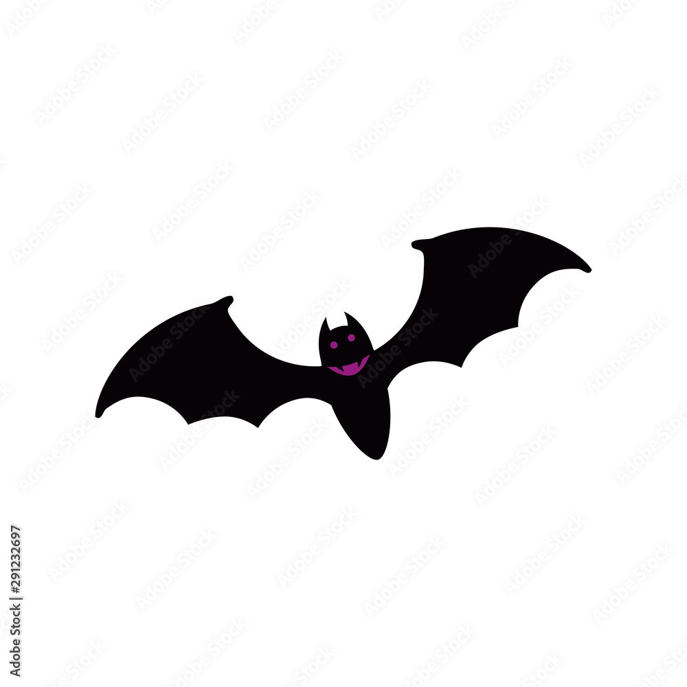 Fototapeta premium bat flying halloween isolated icon