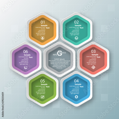 Abstract 3D Paper Infographics. Business template .Vector illustration