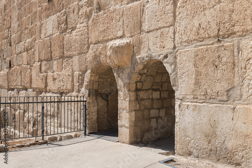 The passage in the wall near the Temple Mount near the Dung Gate in the Old City in Jerusalem, Israel