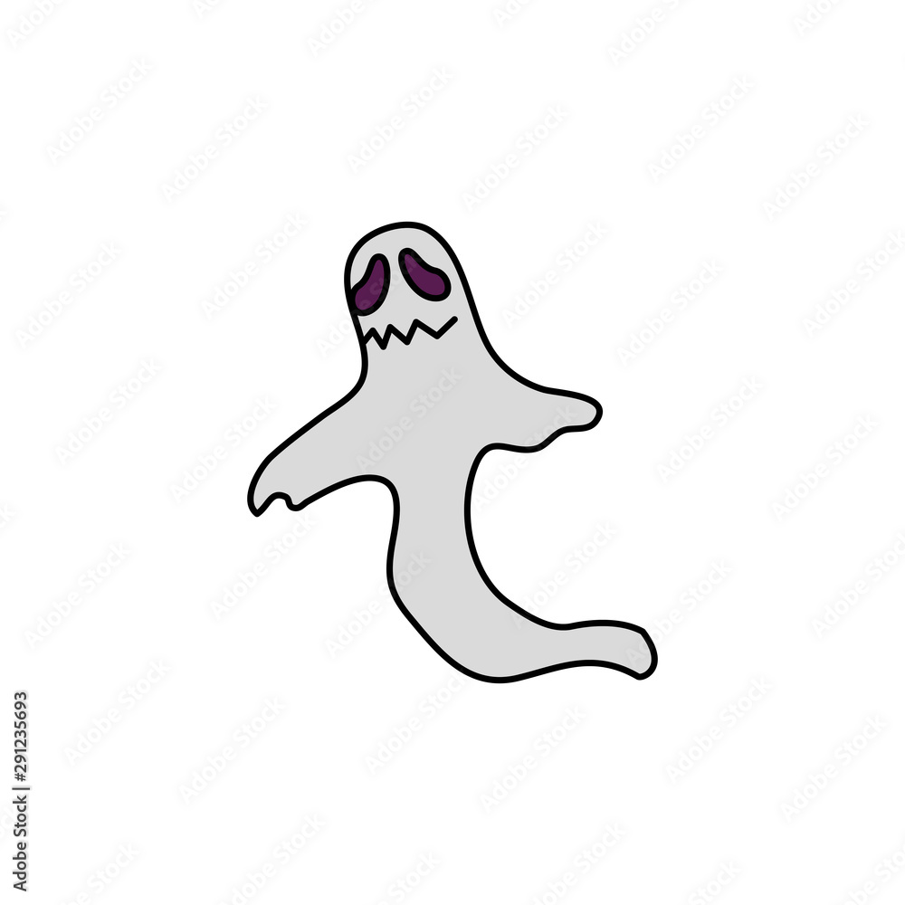 halloween ghost mystery isolated icon halloween ghost mystery isolated icon
