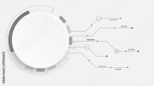 Abstract Digital Technology Cycle background.Business growth transformation to digital and Successful financial technology.