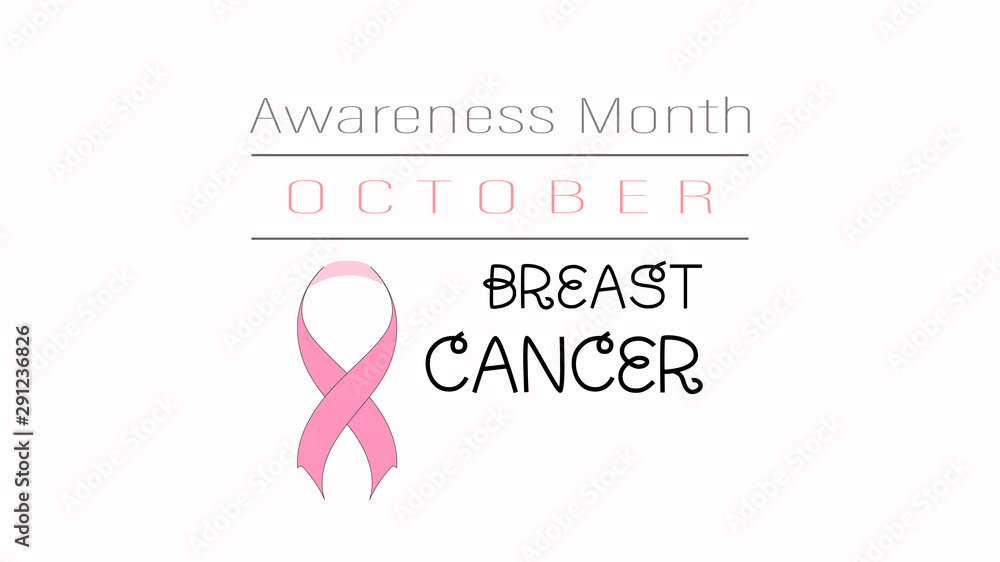 Breast cancer awareness Pink ribbon background.October is Cancer Awareness Month.Vector healthcare Illustration. Breast cancer awareness Pink ribbon background.October is Cancer Awareness Month.Vector healthcare Illustration.