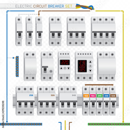 electric circuit breaker set photo