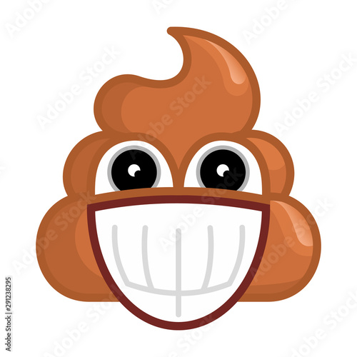 pile of shit with a wide smile on his face. Vector illustration