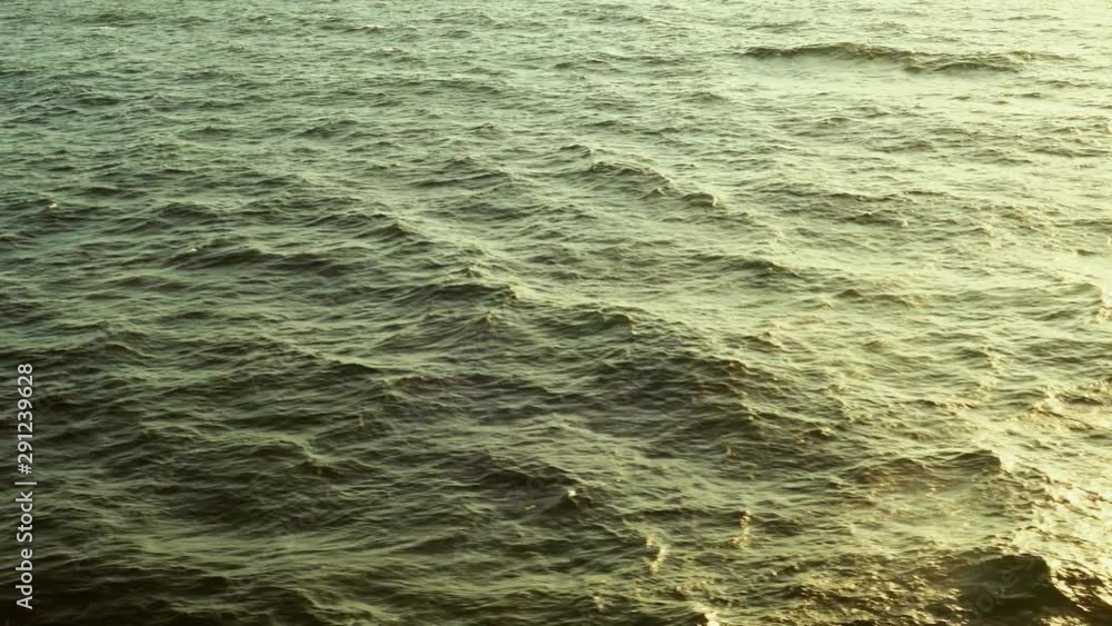Calm Sea Water and Small Waves on Baltic Sea View from Swimming Ferry Calm Sea Water and Small Waves on Baltic Sea View from Swimming Ferry
