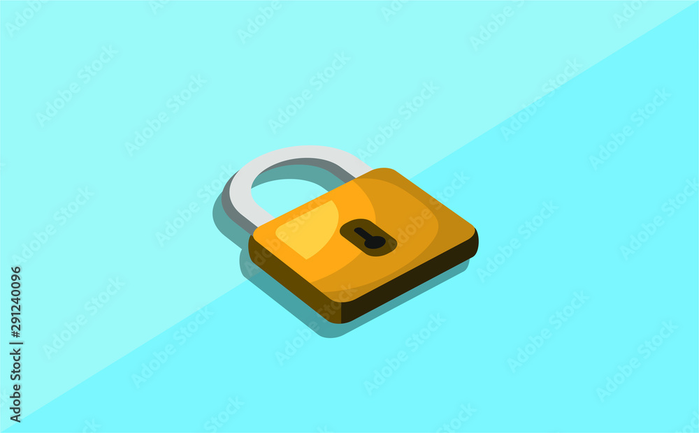 Lock symbol. Flat Isometric Icon or Logo. 3D Style Pictogram for Web Design, UI, Mobile App, Infographic. Vector Illustration on isolated background. Lock symbol. Flat Isometric Icon or Logo. 3D Style Pictogram for Web Design, UI, Mobile App, Infographic. Vector Illustration on isolated background.