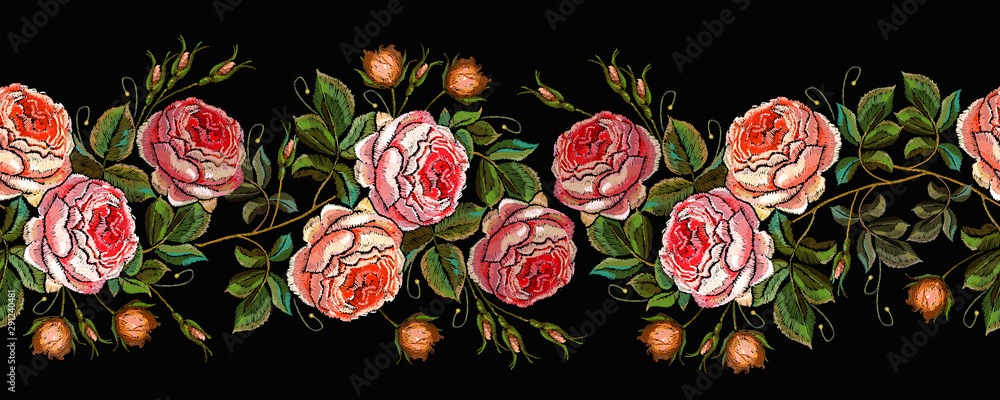 Roses Vintage Embroidery Classical Embroidery Vintage Buds Of