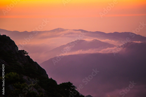 Huangshan mountain, Sunrise, Anhui, China © sergeymugashev