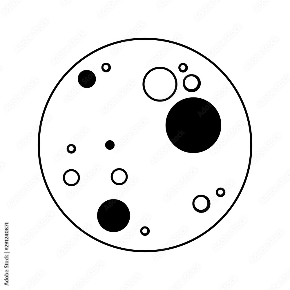 full moon bright isolated icon full moon bright isolated icon