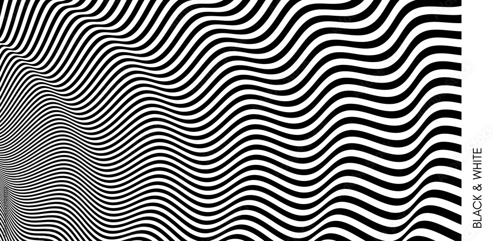 Black and white design. Pattern with optical illusion. Abstract 3D geometrical background. Vector illustration. Black and white design. Pattern with optical illusion. Abstract 3D geometrical background. Vector illustration.