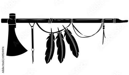 Native American Tomahawk Peace Pipe