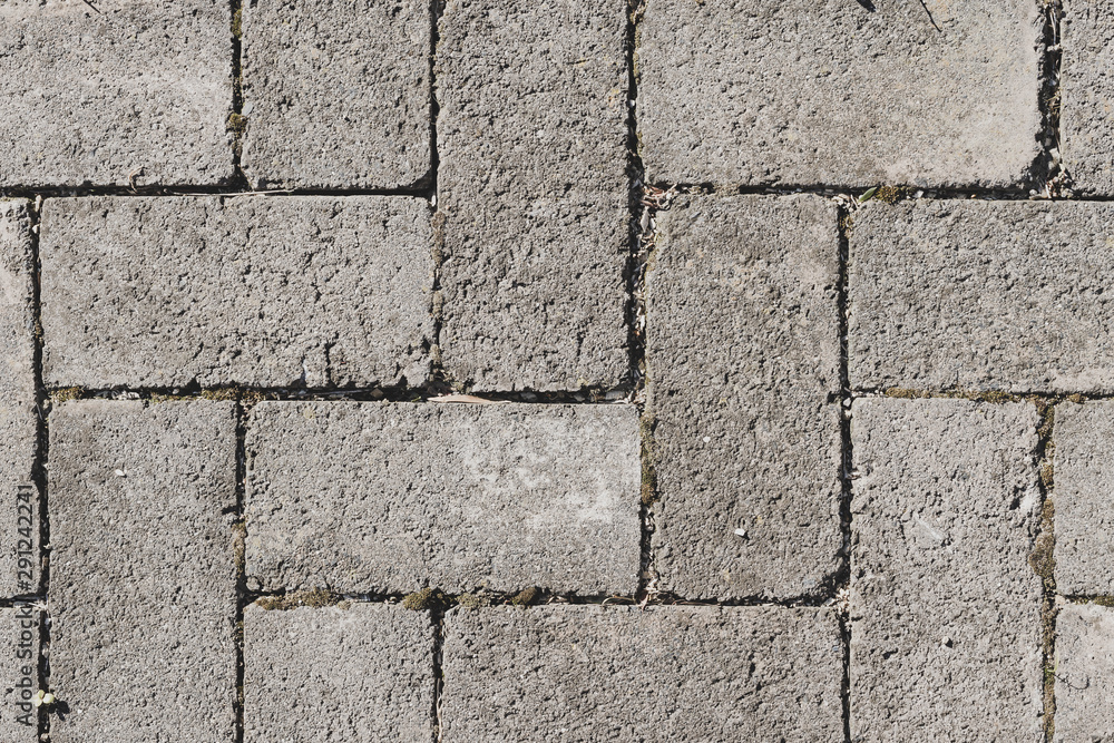 concrete tiles paved mosaic surface background shot concrete tiles paved mosaic surface background shot