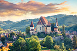 Splendid summer view of Fortified Church of Biertan, UNESCO World Heritage Sites since 1993. Colorful morning cityscape of Biertan town, Transylvania, Romania, Europe. Traveling concept background.