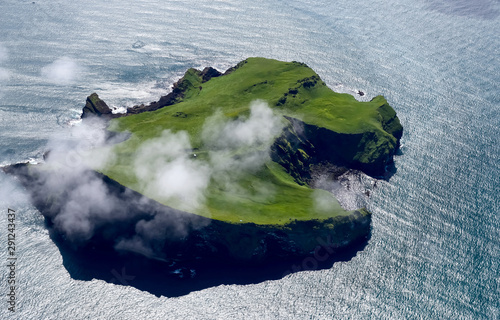 Aerial view of beautiful small island in Iceland photo