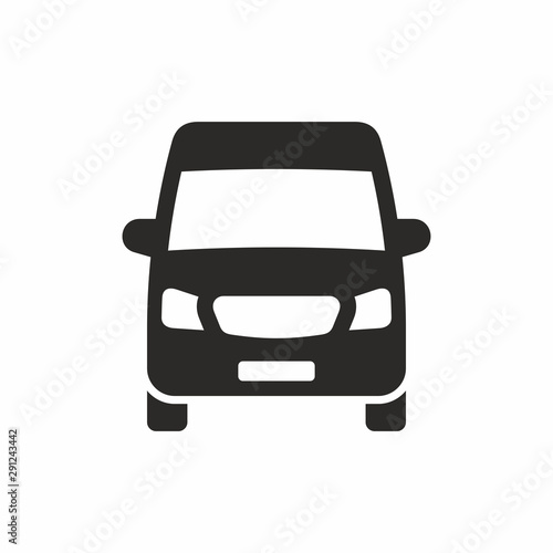 Delivery van icon. Vector icon isolated on white background.