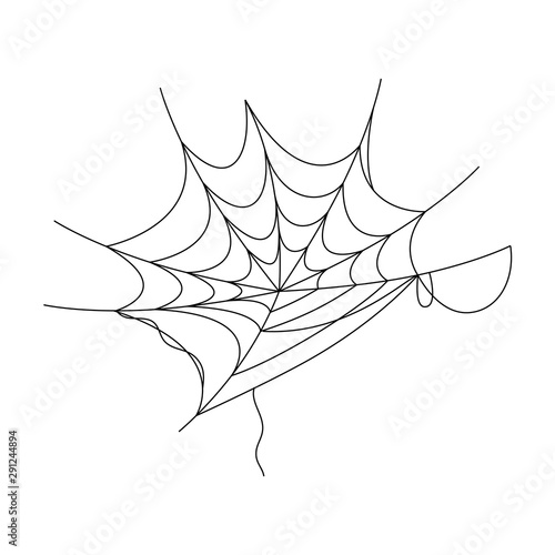 cobweb of halloween isolated icon