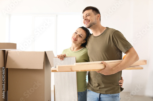 Happy couple during repair ...