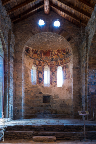 Medieval Fresco  San Vicen   Church  Estamariu Village  Alt Urgell  Lleida  Catalunya  Spain