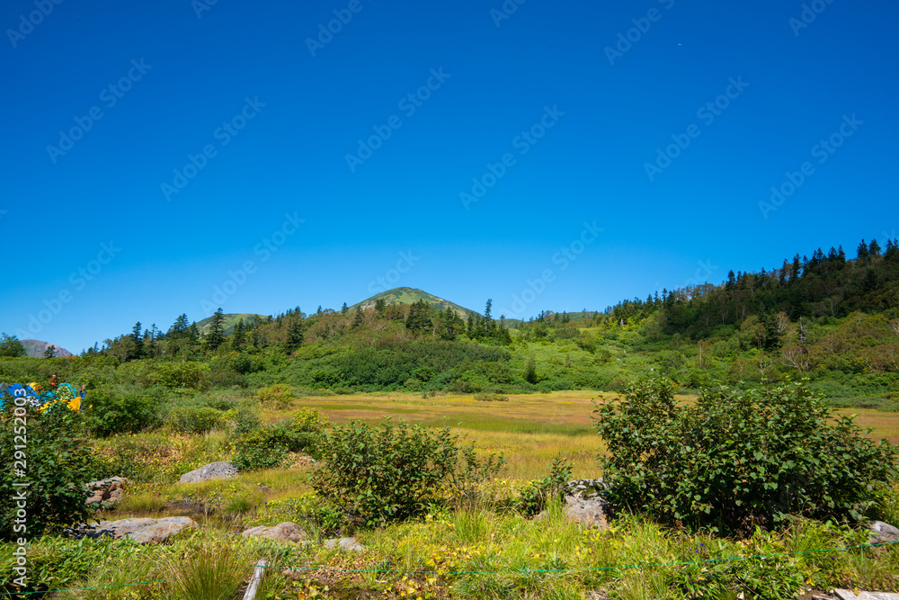 高谷池ヒュッテから火打山を眺めた時の風景