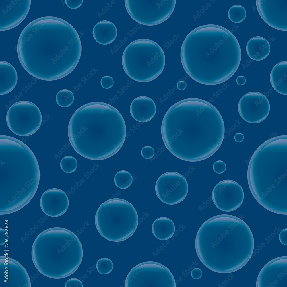 Bubbles on a blue background. Bubbles. Water. Foam. Stock illustration. Vector illustration. Bubbles on a blue background. Bubbles. Water. Foam. Stock illustration. Vector illustration.