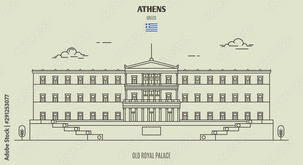 Old Royal Palace of Athens, Greece. Landmark icon