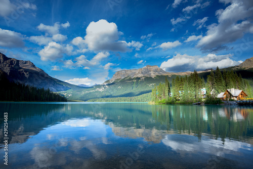 Beautiful emerald lake, Yoho national park, British Columbia, Canada