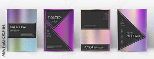 Flyer layout. Black flawless template for Brochure