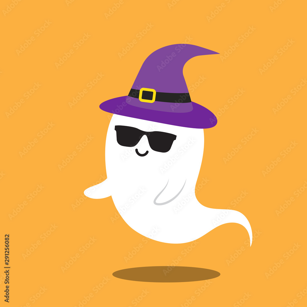 Flying ghost spirit wishes a happy Halloween. Flying ghost spirit wishes a happy Halloween.
