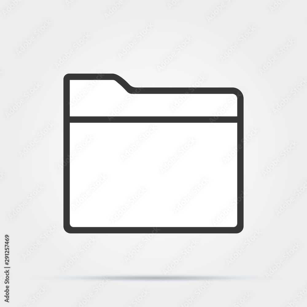 Folder Icon in trendy flat style isolated on grey background, for your web site design, app, logo, UI. Vector illustration, EPS10. Folder Icon in trendy flat style isolated on grey background, for your web site design, app, logo, UI. Vector illustration, EPS10.