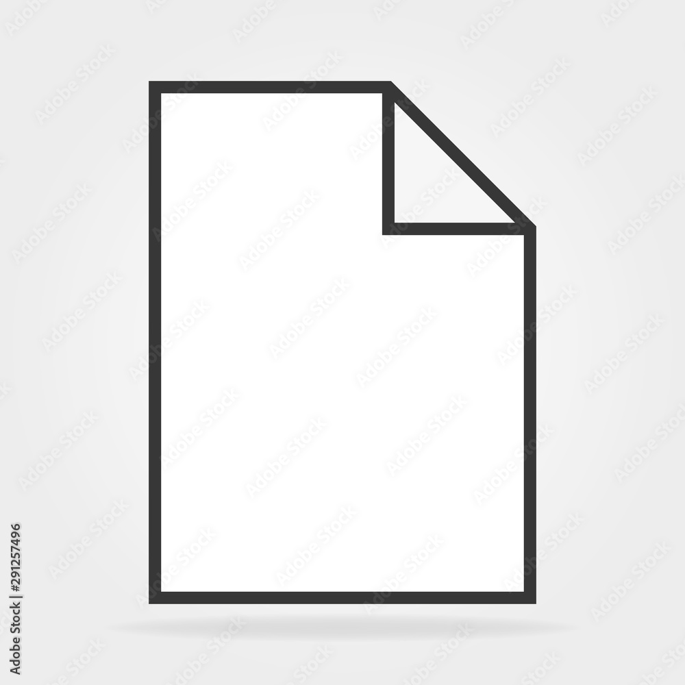 paper icon design template, outlined style. Vector icon paper icon design template, outlined style. Vector icon