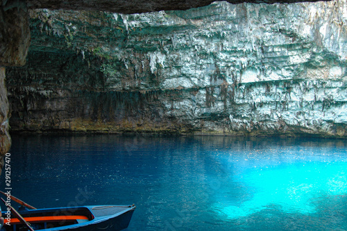 Melissani cave At Kefallonia photo