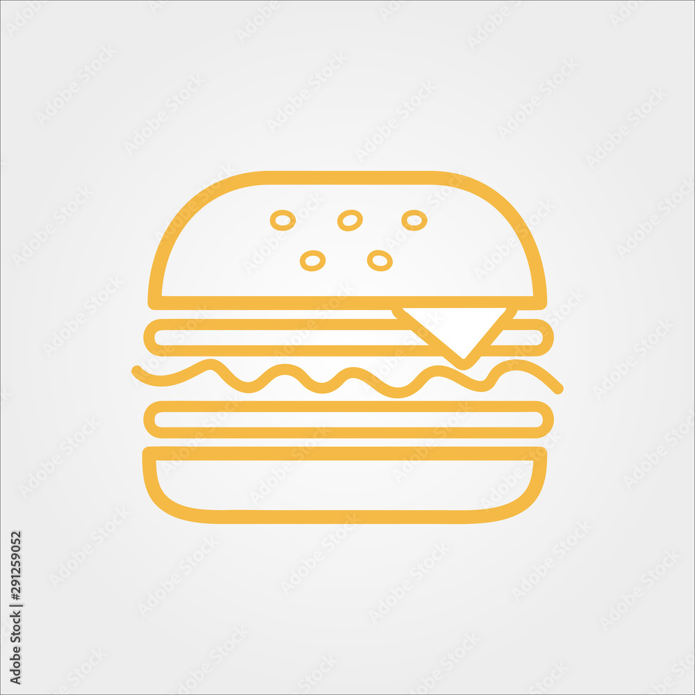 Fast Food logo hamburger burger dinner icon symbol badge template vector Fast Food logo hamburger burger dinner icon symbol badge template vector
