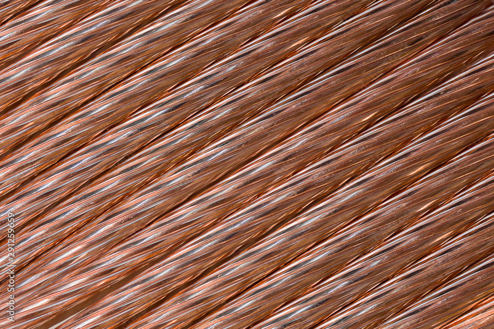 close-up horizonta diagonal imagel copper wire background close-up horizonta diagonal imagel copper wire background