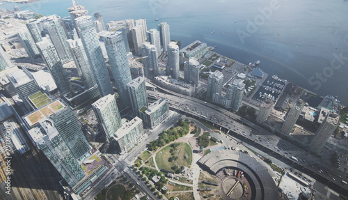 Photography Aerial view of Toronto city skyline, Canada